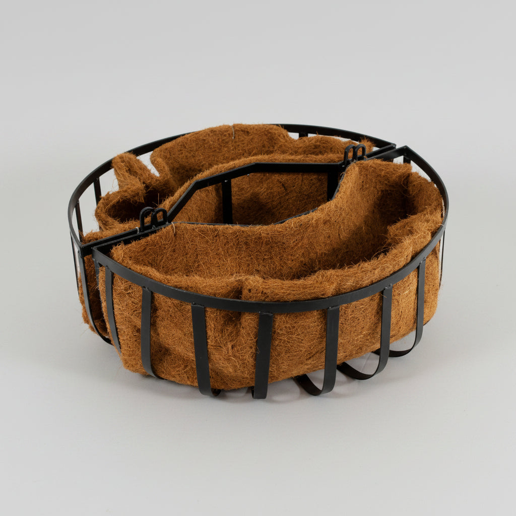 Hampton Pole Planter Set-Leather Black