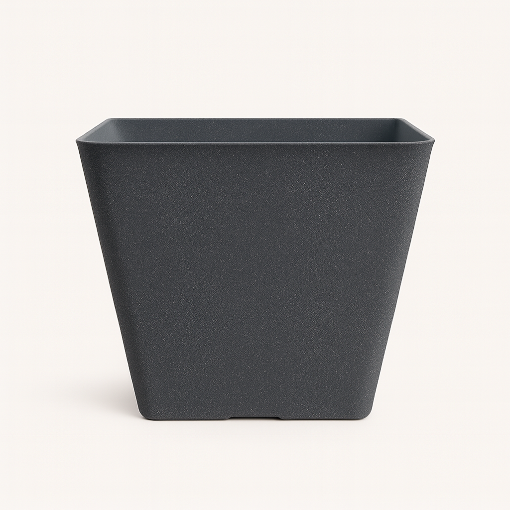 Vizcaya Square Planter (12" x 12" x 18") - Anchor Grey