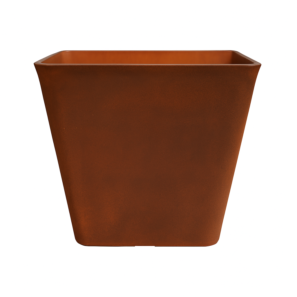 Vizcaya Square Planter (12" x 12" x 18") - Anchor Grey