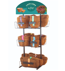 Display For Trough Liners and Hanging Basket Liners